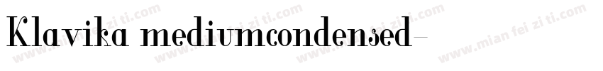 Klavika mediumcondensed字体转换